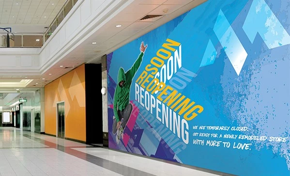 Vinyl Wall Graphics on a Barricade Wall